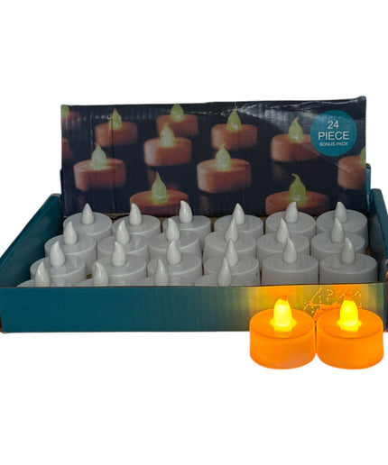Lumânare LED Pastilă 24/set 4x4cm 1213-3