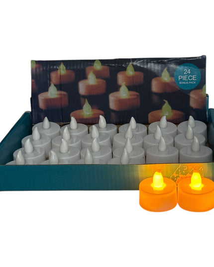 Lumânare LED Pastilă 24/set 4x4cm 1213-3