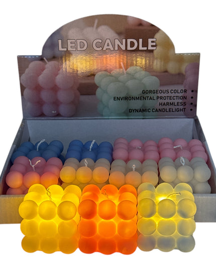 Lumânare LED Magic Cube color 12set 5cm 1213-12