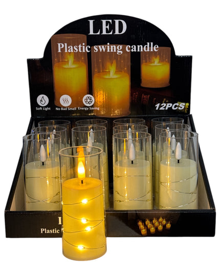 Lumânare LED cu baterii 12/set 12.5cm 1213-8