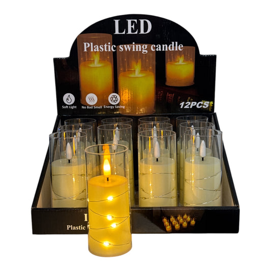 Lumânare LED cu baterii 12/set 12.5cm 1213-8
