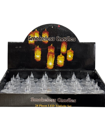 Lumânare LED Pastilă Cristal 24/set 5x4cm 1213-10