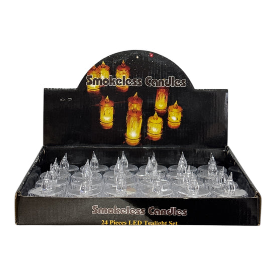 Lumânare LED Pastilă Cristal 24/set 5x4cm 1213-10
