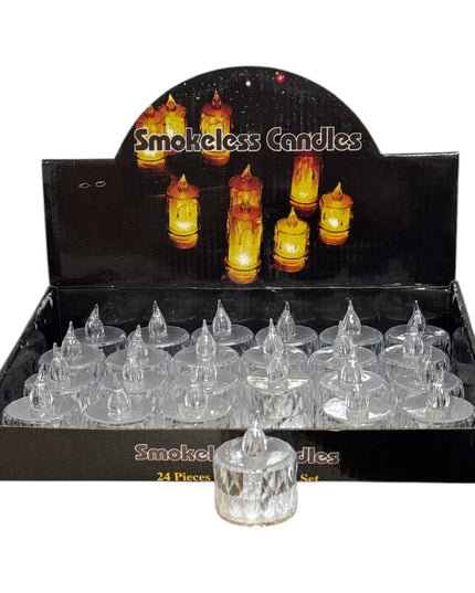 Lumânare LED Pastilă Cristal 24/set 5x4cm 1213-10