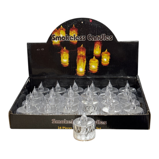 Lumânare LED Pastilă Cristal 24/set 5x4cm 1213-10
