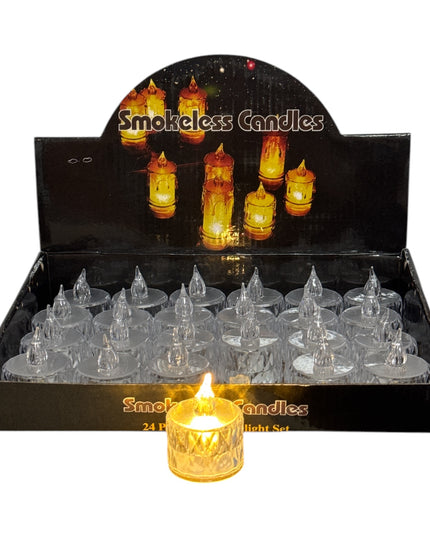 Lumânare LED Pastilă Cristal 24/set 5x4cm 1213-10