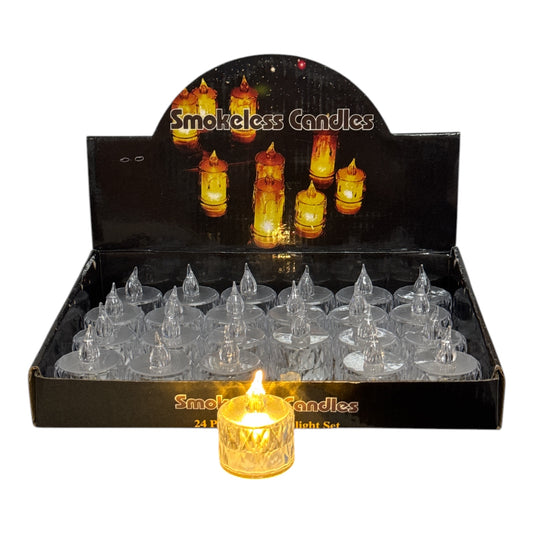 Lumânare LED Pastilă Cristal 24/set 5x4cm 1213-10