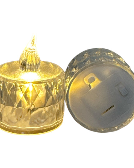 Lumânare LED Pastilă Cristal 24/set 5x4cm 1213-10