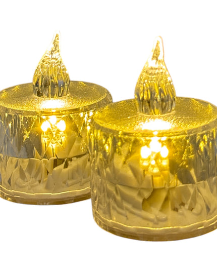 Lumânare LED Pastilă Cristal 24/set 5x4cm 1213-10