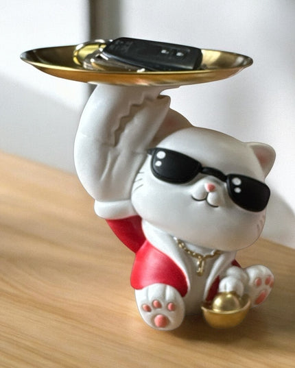 Pisică decor suport chei și pușculiță 19cm 1217-4