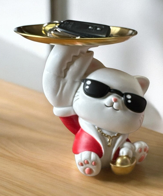 Pisică decor suport chei și pușculiță 19cm 1217-4