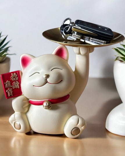 Pisică decor suport chei și pușculiță 17cm 1217-5