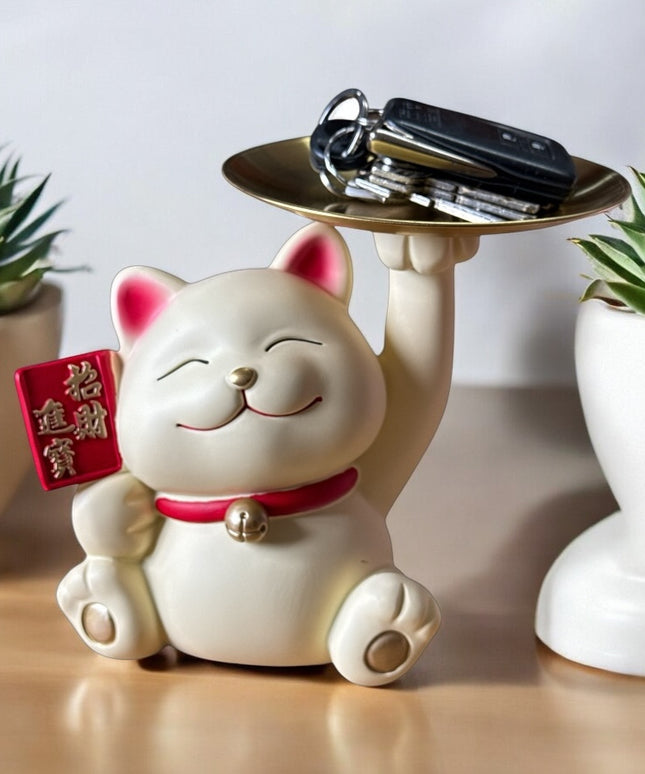 Pisică decor suport chei și pușculiță 17cm 1217-5