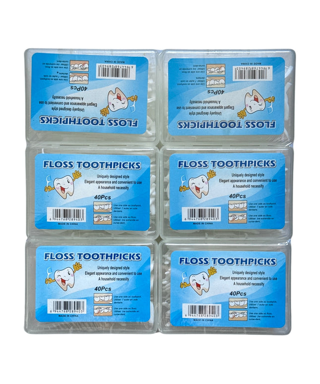 Scobitori cu Ață Dentară 6 cutii/set