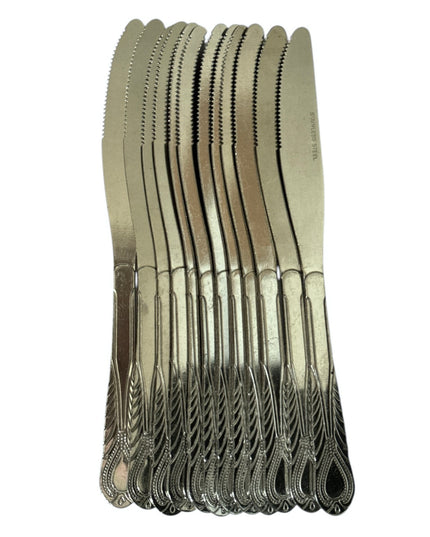 Cuțite de masă 12/set model clasic gravat 21x2cm