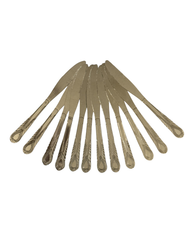 Cuțite de masă 12/set model clasic gravat 21x2cm