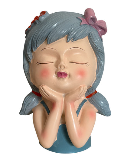 Ghiveci Decorativ în Formă de Fetiță 19cm