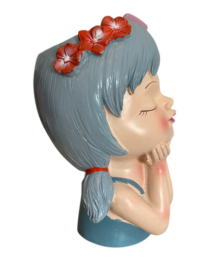 Ghiveci Decorativ în Formă de Fetiță 19cm