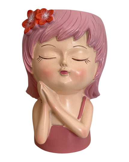 Ghiveci Decorativ în Formă de Fetiță 15cm