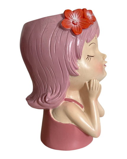 Ghiveci Decorativ în Formă de Fetiță 15cm