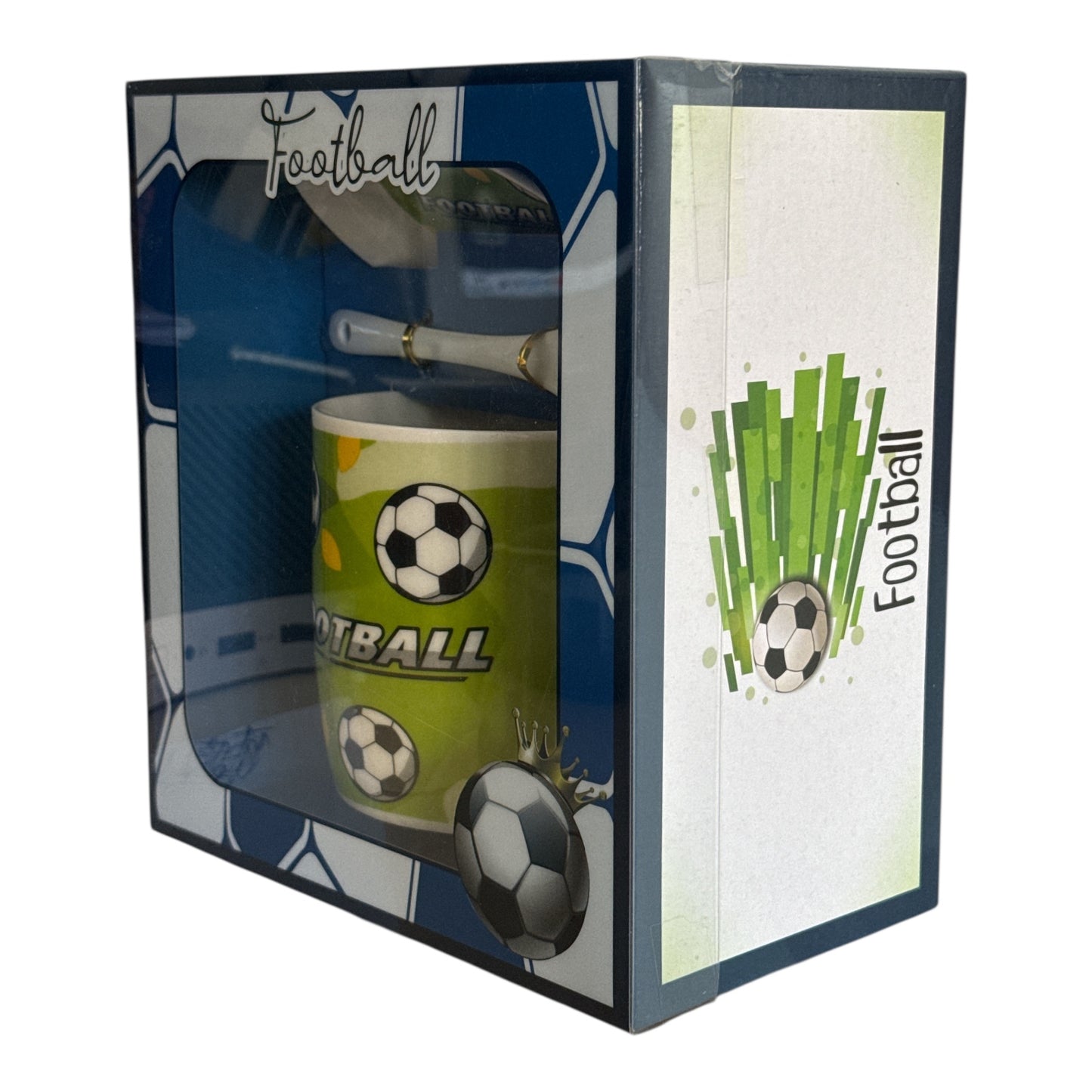 Set cadou Football cană cu capac și linguriță