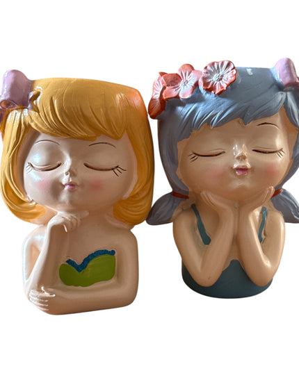 Ghiveci Decorativ în Formă de Fetiță 10cm