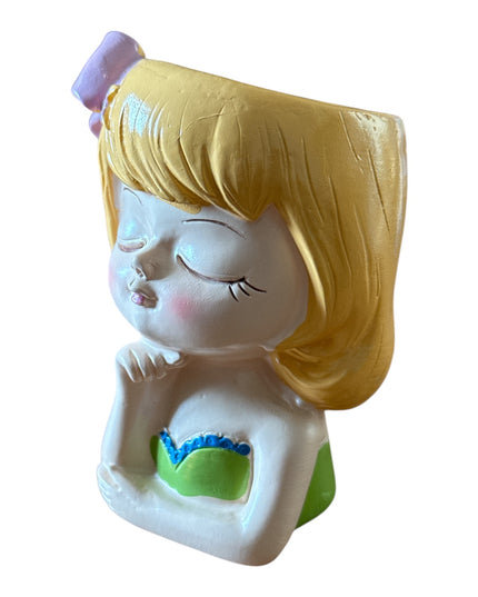 Ghiveci Decorativ în Formă de Fetiță 15cm