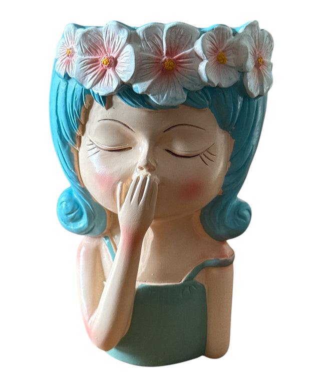 Ghiveci Decorativ în Formă de Fetiță 15cm