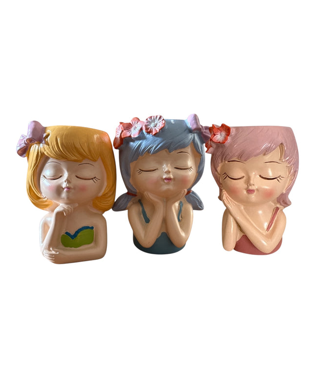 Ghiveci Decorativ în Formă de Fetiță 10cm