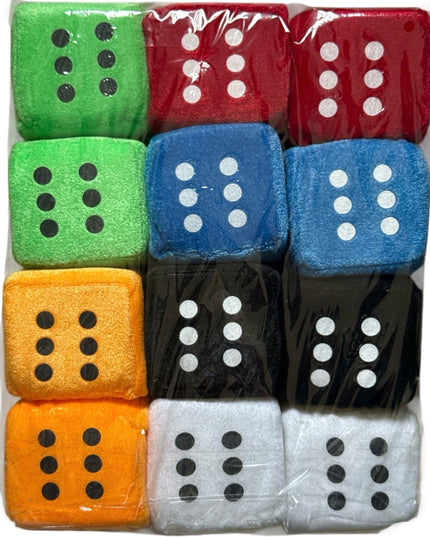 Zaruri plușate colorate 12/set 6cm