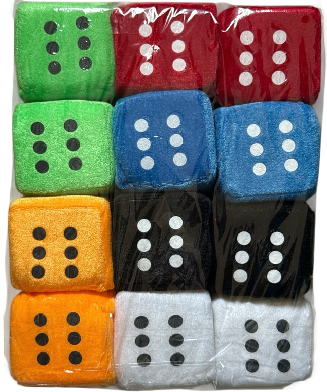 Zaruri plușate colorate 12/set 6cm