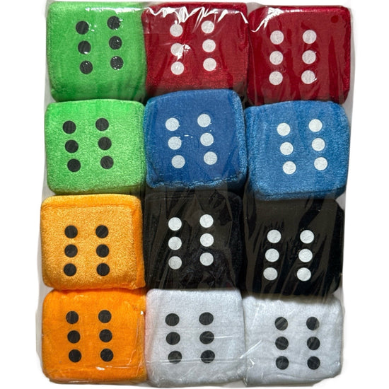 Zaruri plușate colorate 12/set 6cm