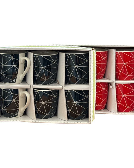 Set cadou 6 căni ceramică Color