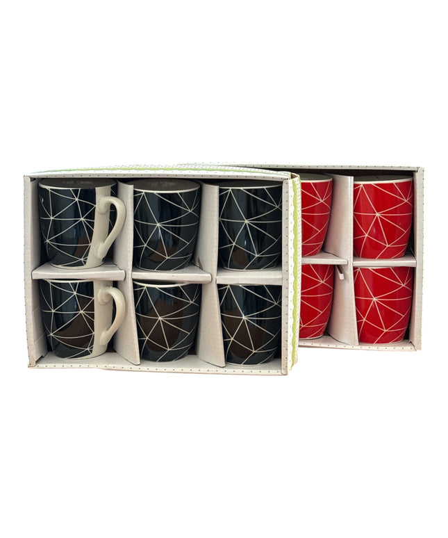 Set cadou 6 căni ceramică Color