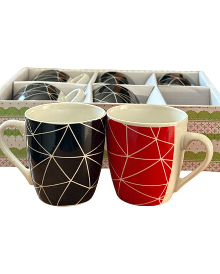 Set cadou 6 căni ceramică Color