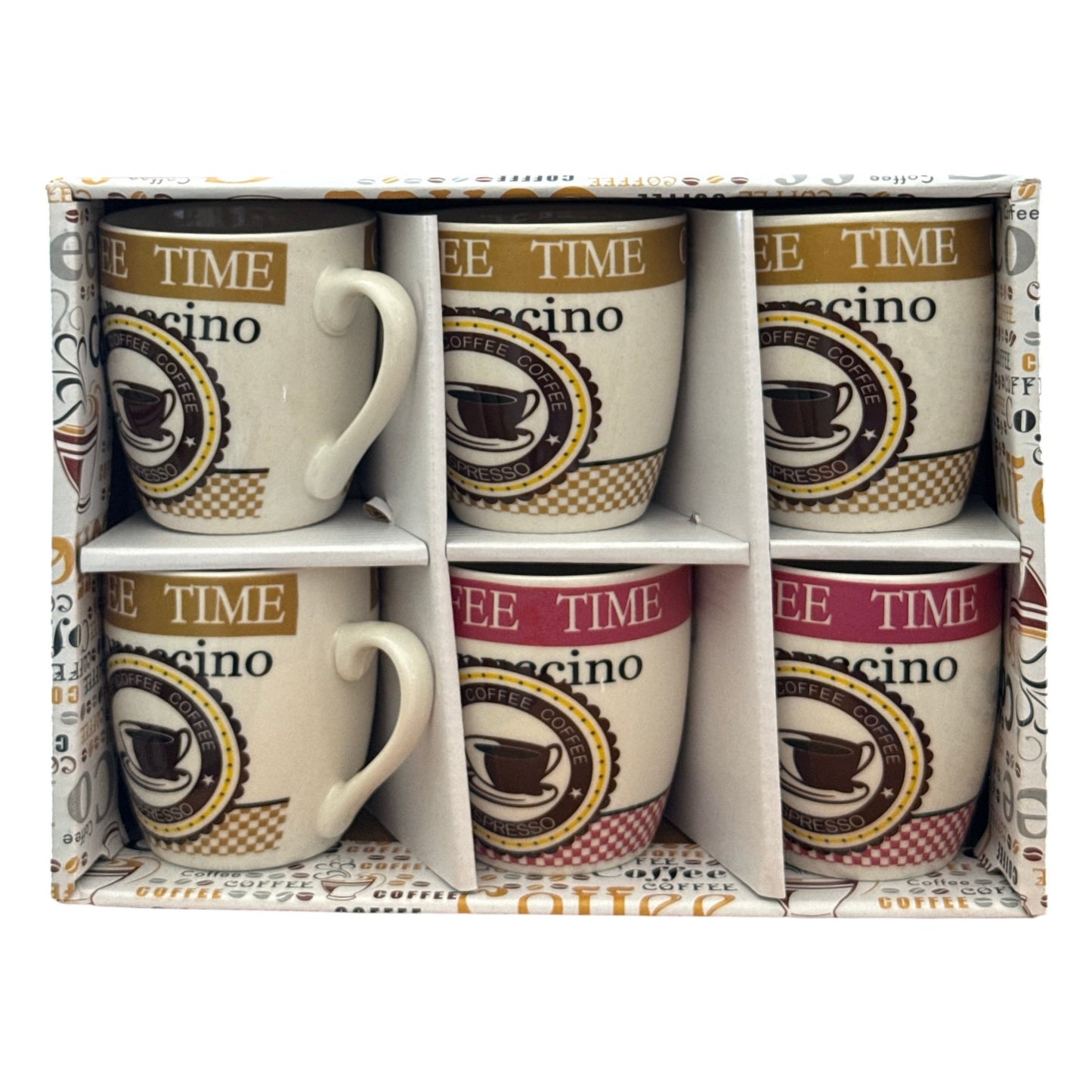 Set cadou 6 căni ceramică Coffee