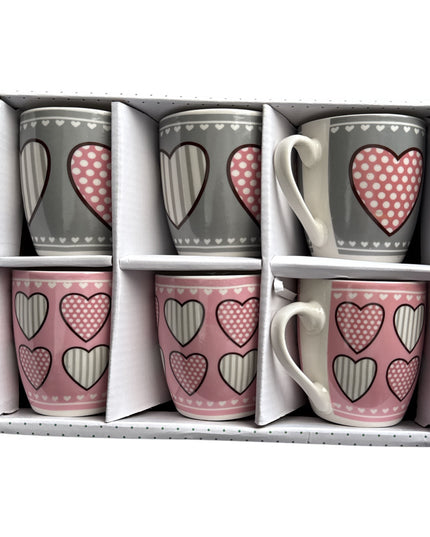 Set cadou 6 căni ceramică Inimă