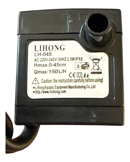 Pompă cu LED submersibilă pentru fântână decorativă – 2.5W, 150L/h