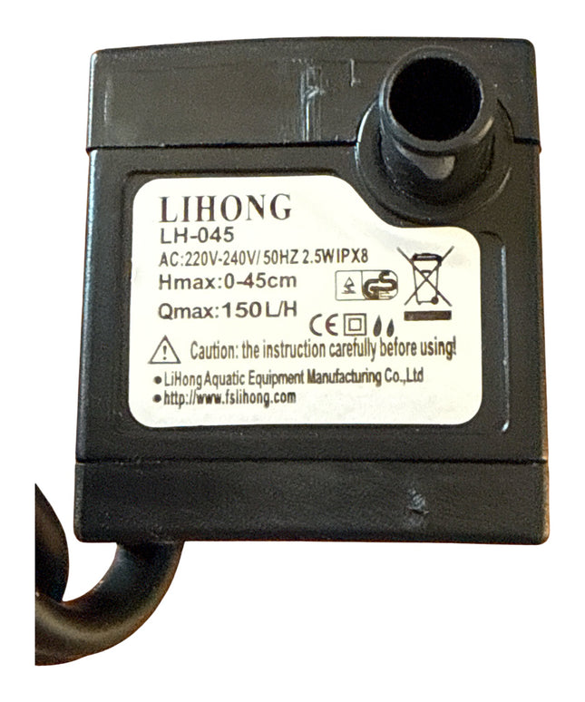 Pompă cu LED submersibilă pentru fântână decorativă – 2.5W, 150L/h