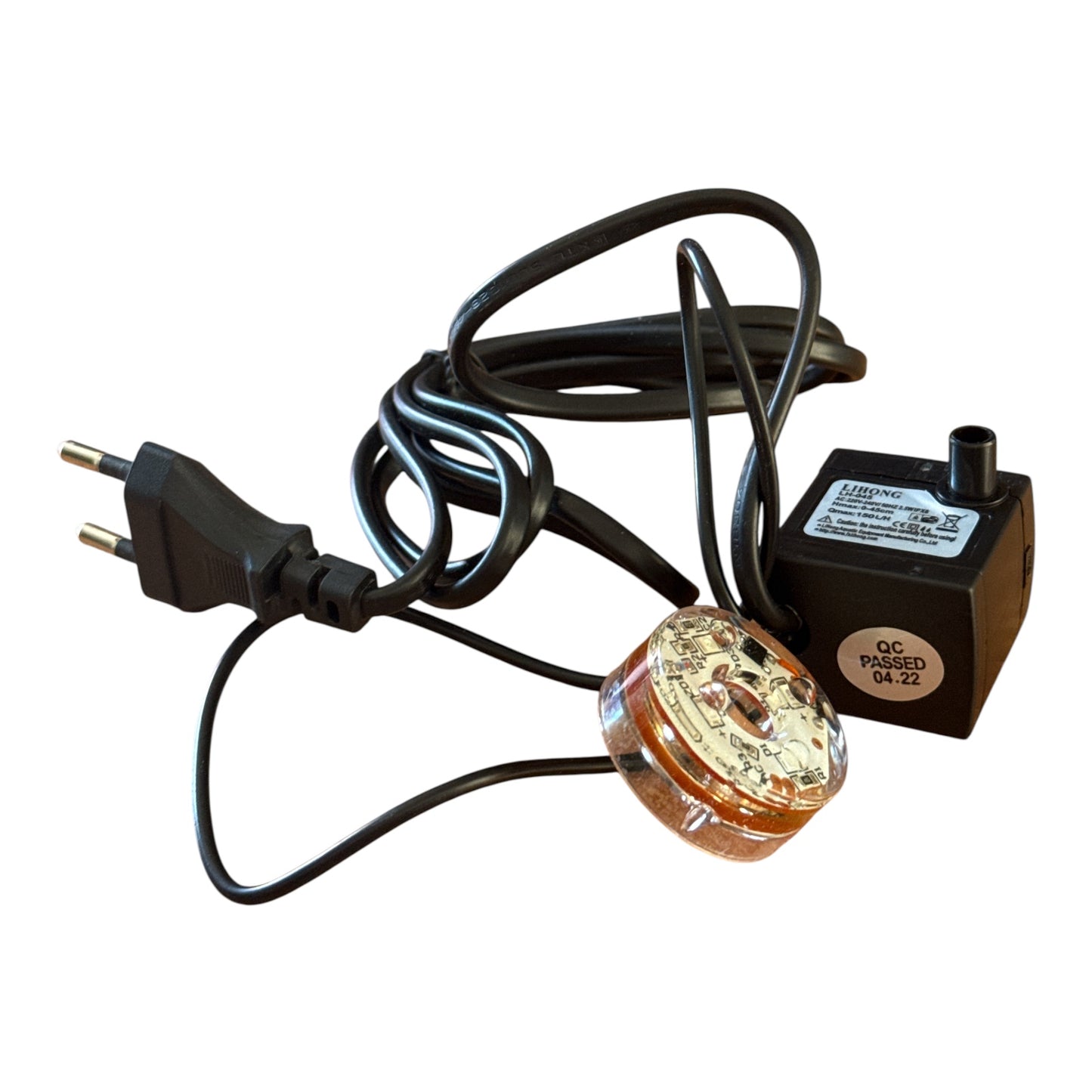 Pompă cu LED submersibilă pentru fântână decorativă – 2.5W, 150L/h