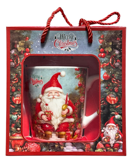 Set cadou cană Crăciun 500ml cu linguriță metal PV18B