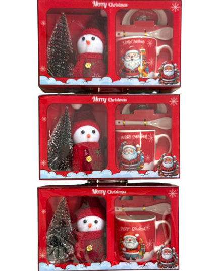 Set cadou Crăciun cană cu brad și lumini HK2182