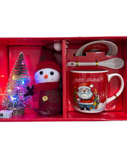 Set cadou Crăciun cană cu brad și lumini HK2182