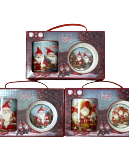 Set cadou cană Crăciun 300ml cu linguriță Q44B