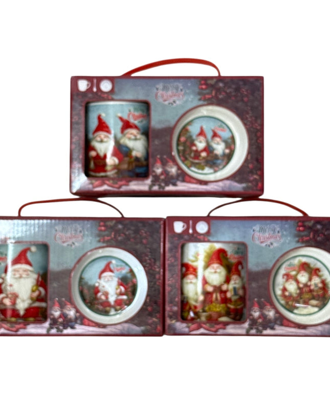 Set cadou cană Crăciun 300ml cu linguriță Q44B