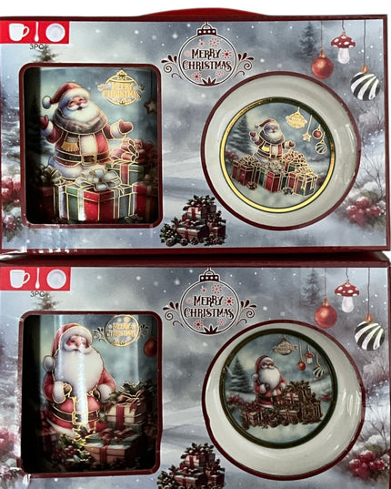 Set cadou cană Crăciun 300ml cu linguriță Q29B