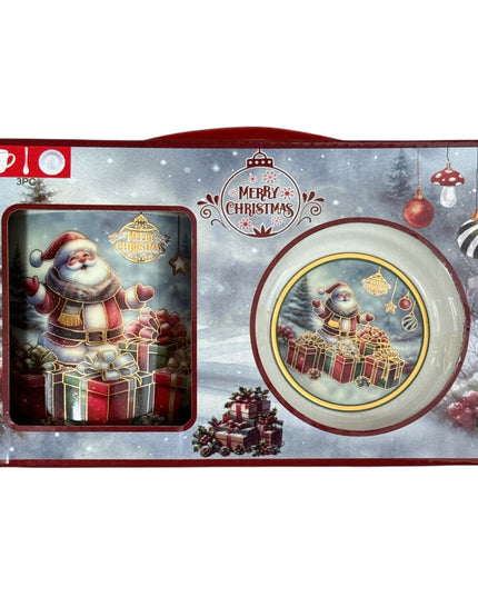 Set cadou cană Crăciun 300ml cu linguriță Q29B