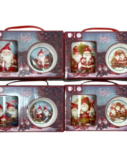Set cadou cană Crăciun 300ml cu linguriță Q29B