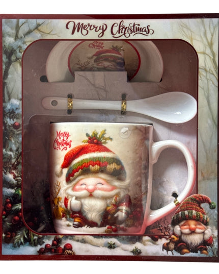 Set cadou Crăciun cană cu capac și linguriță HK2348B
