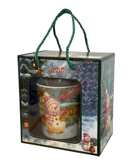 Set cadou cană Crăciun 500ml cu linguriță metal PV15B